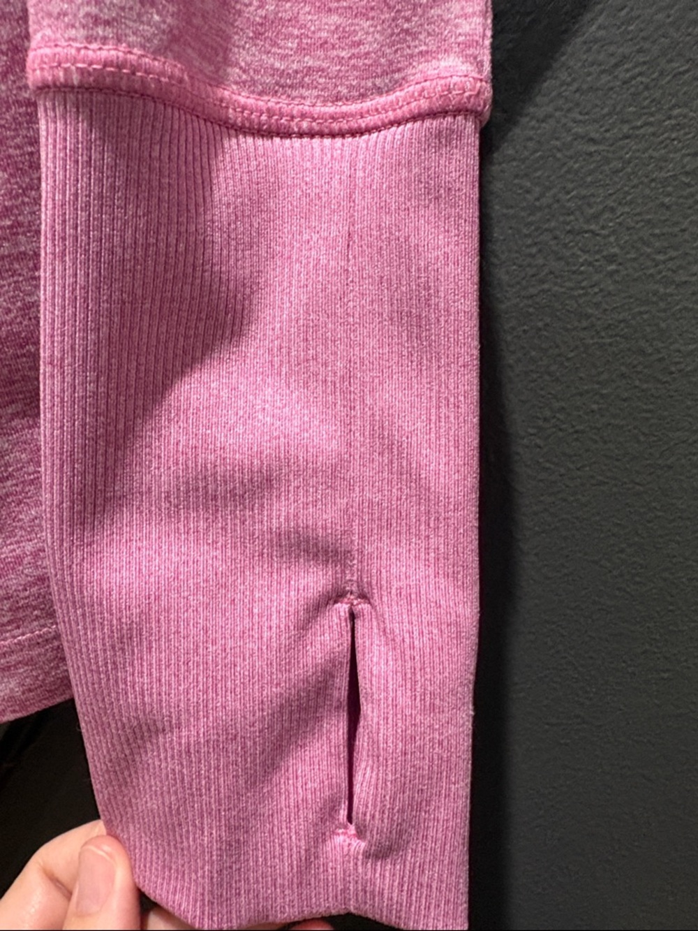 Nike Heather Pink Long Sleeve Athletic Top - Picture 5 of 5